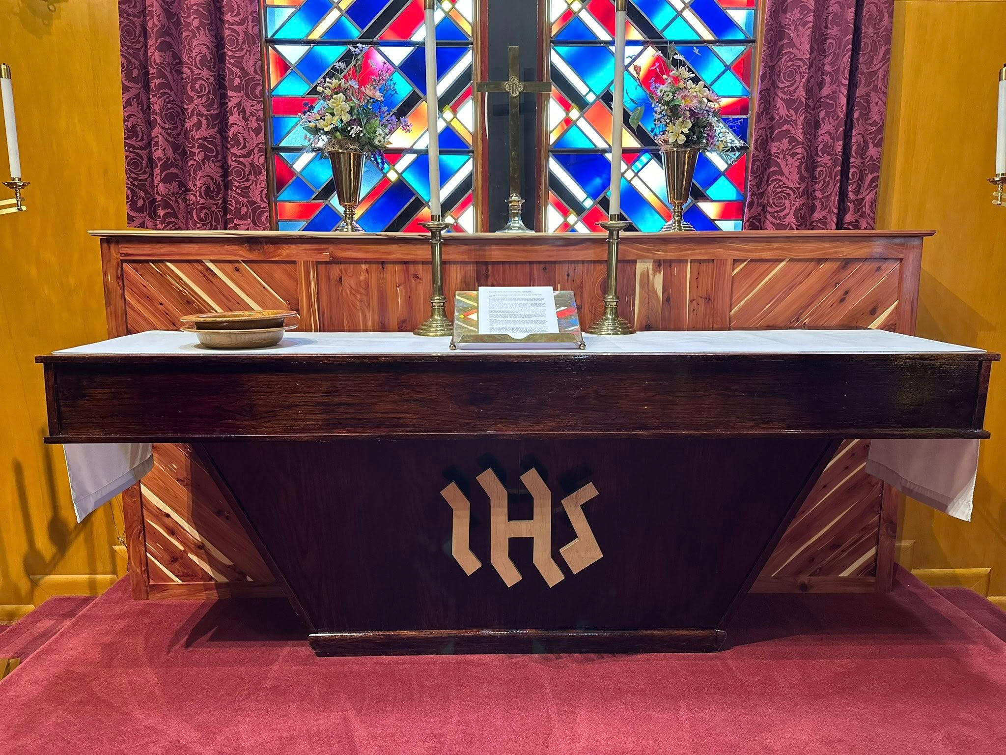 Close up of the altar of St. Pete in Muscoda, WI